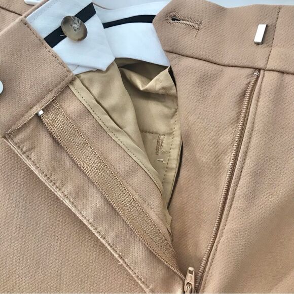 Ann Taylor EVA Tan Curvy Fit Classic Cuffed Ankle Pants - Picture 13 of 16